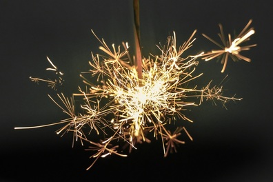 Fireworks sparkler lit